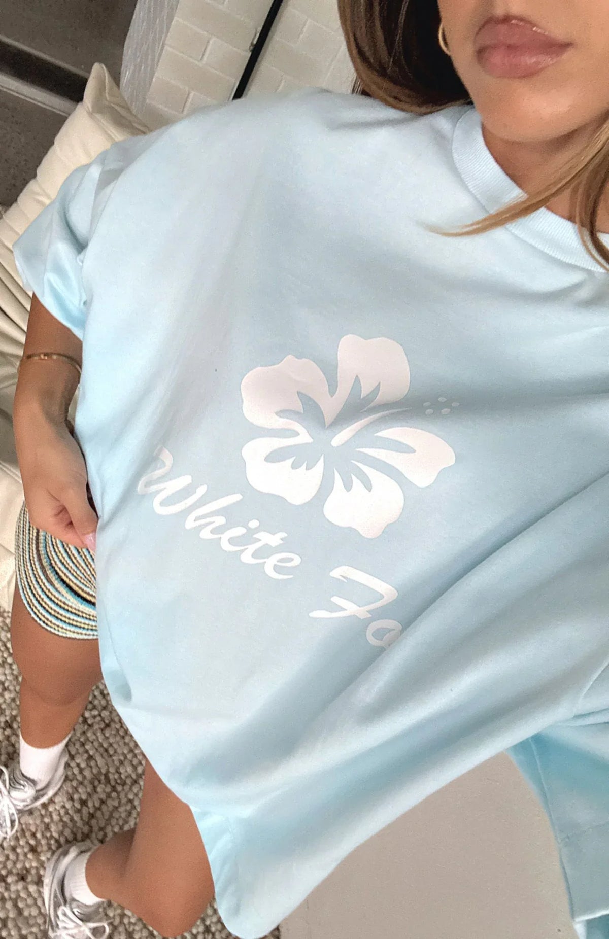 Own Your Glow Oversized Tee Blue