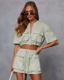 Minimal Muse Cargo Pull Cord Jacket