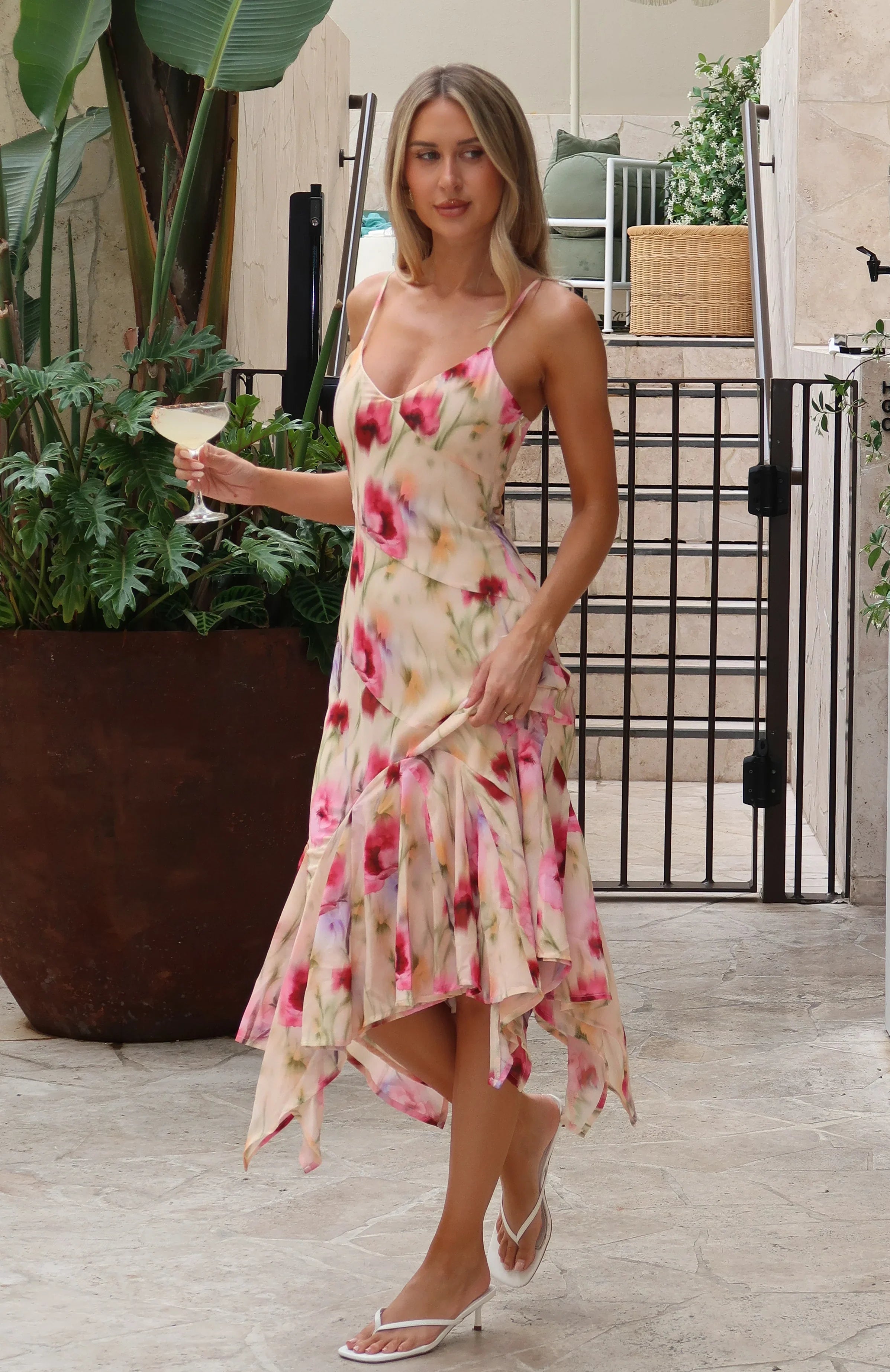 Butterfly Kisses Midi Dress Buttercream Fields