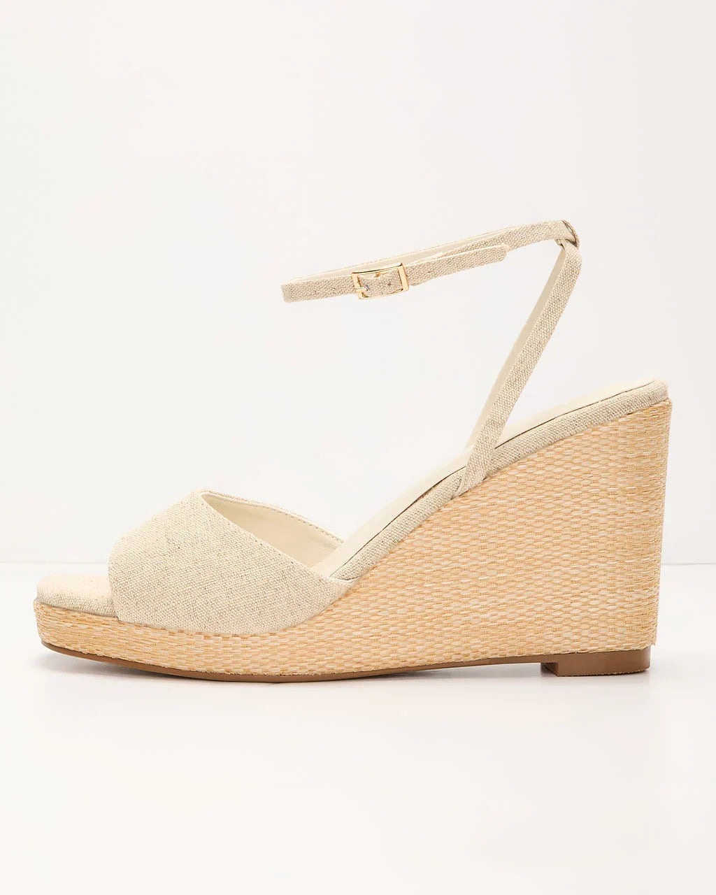 Rosalinda Wedge Straw Sandals