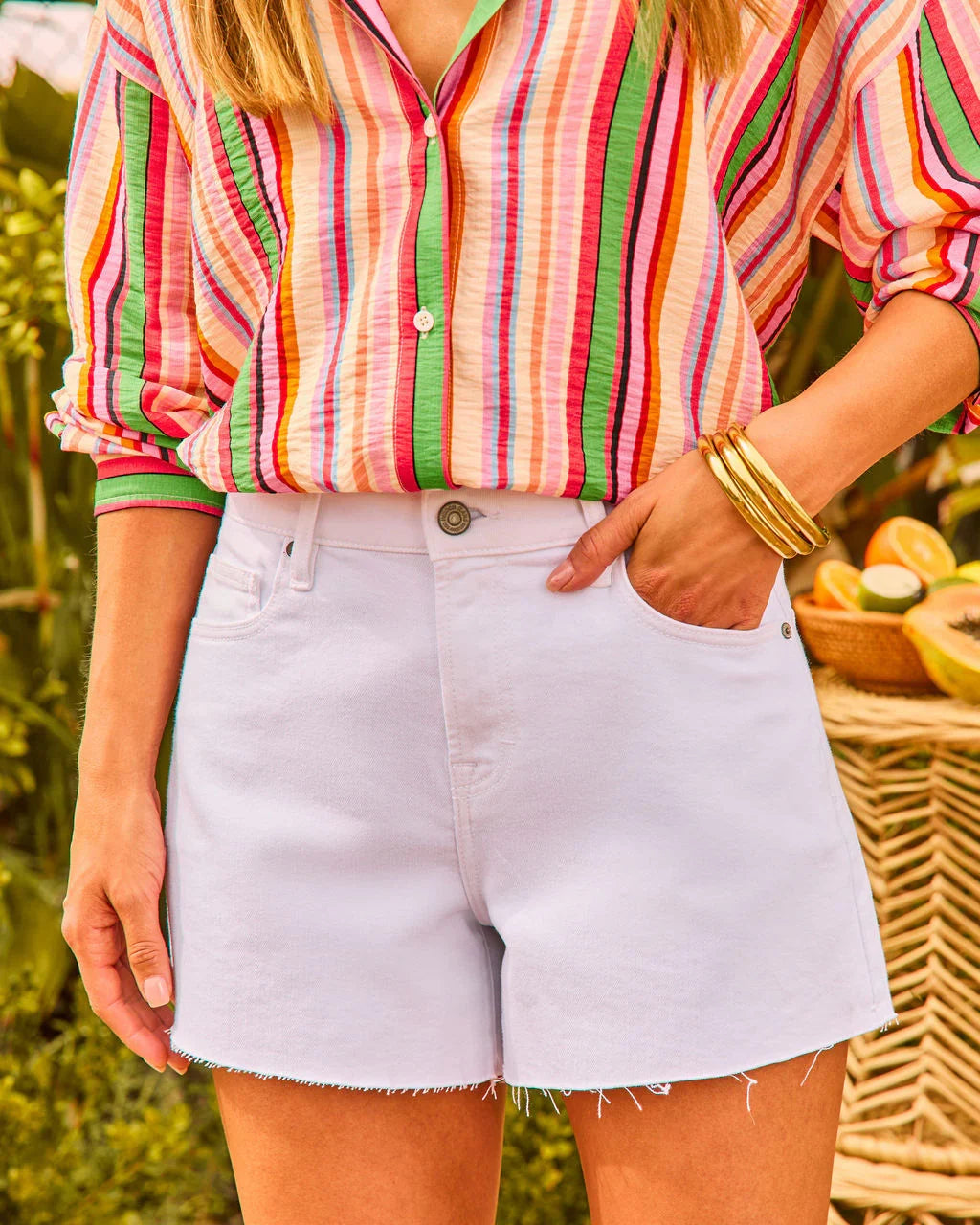 Starlyn Mid Rise Denim Shorts