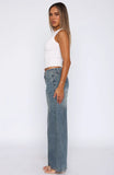 Chelsea Low Rise Straight Leg Jeans Brown Blue Acid