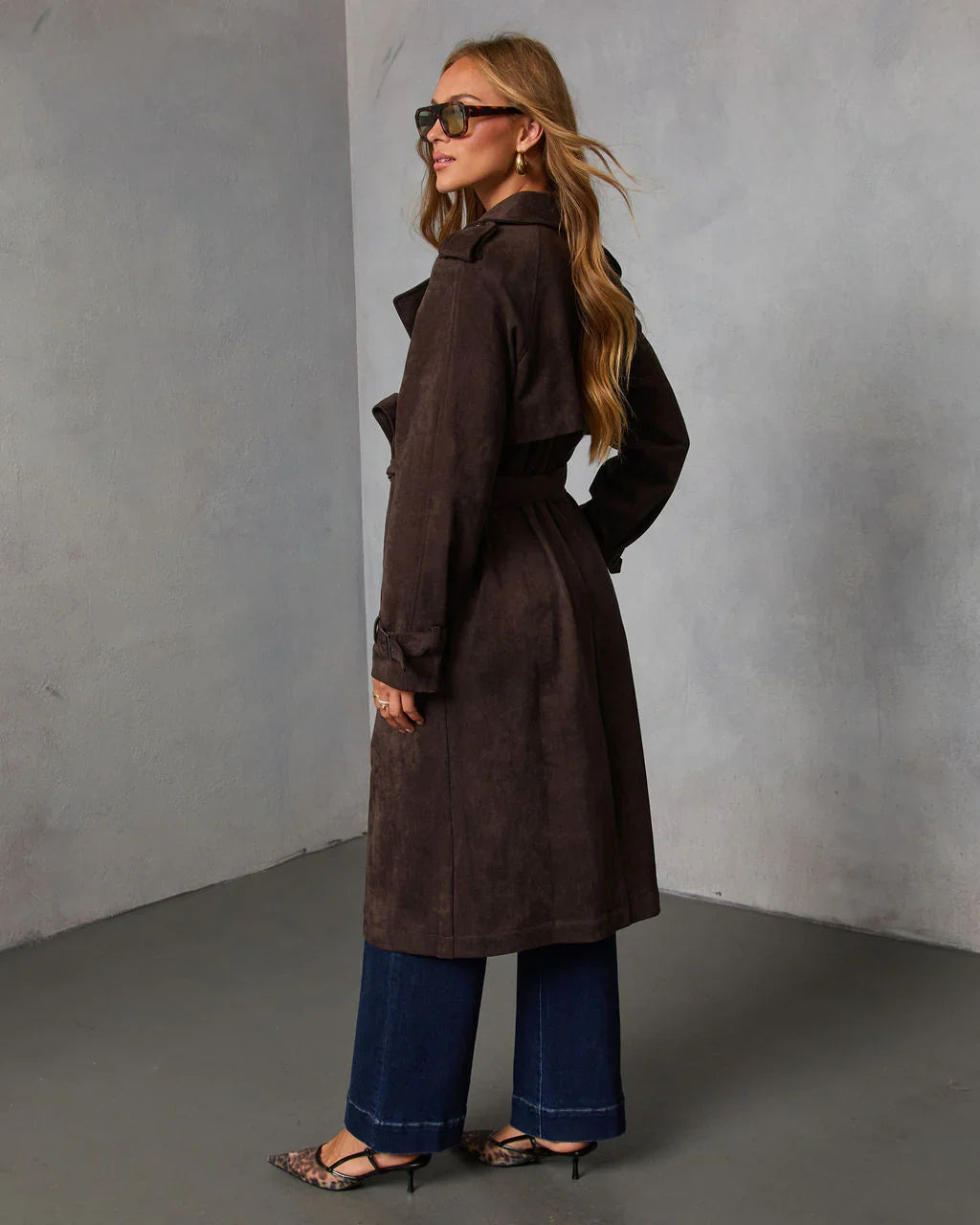 Westray Suede Trench Coat