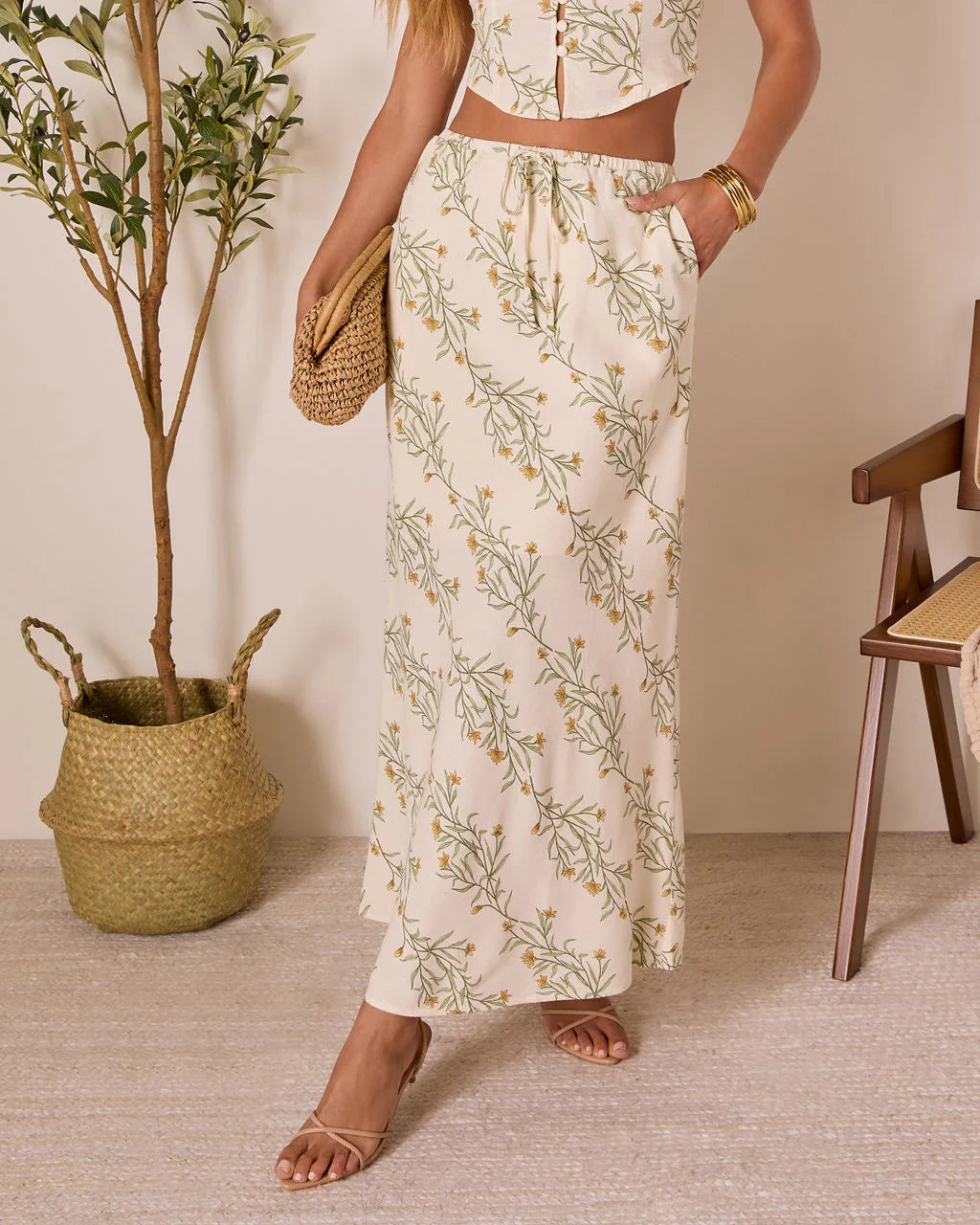 Sweet Surrender Floral Maxi Skirt