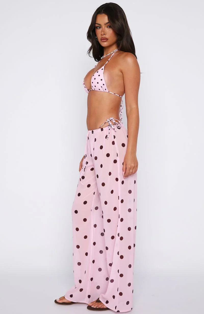 Croatian Coast Pants Pink Polka Dot