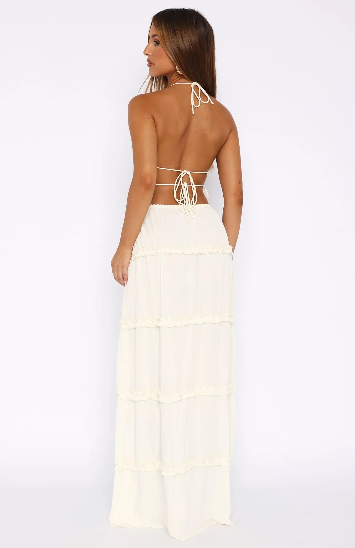 No Contact Maxi Skirt Off White