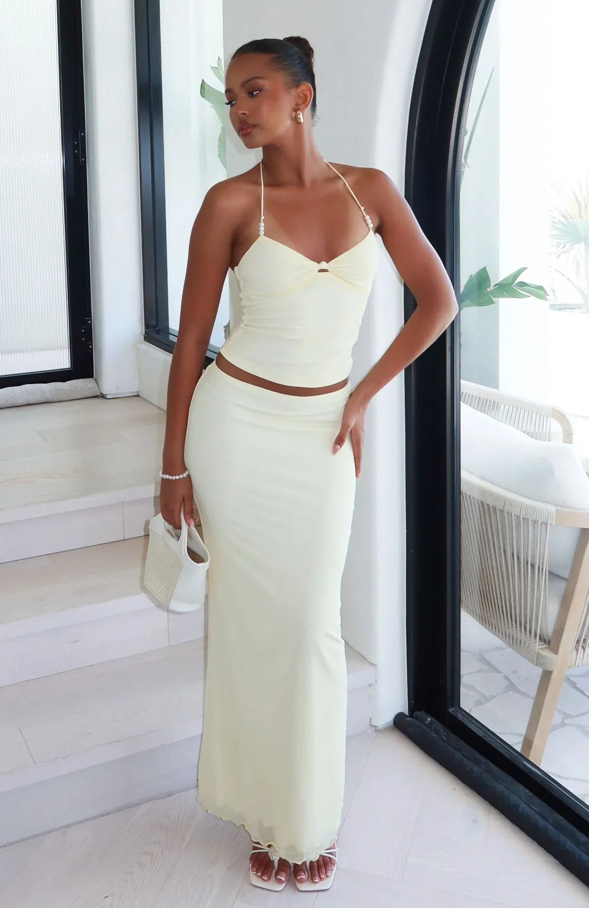 Lemon Squeeze Maxi Skirt Lemon