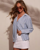 Kaylin Striped Button Down Top