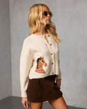 Rustic Rein Horse Motif Cardigan