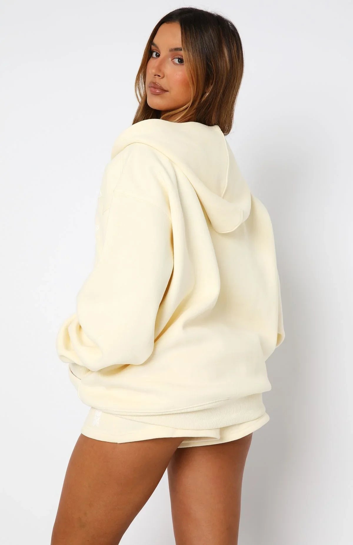 Ready To Go Zip Front Hoodie Lemon