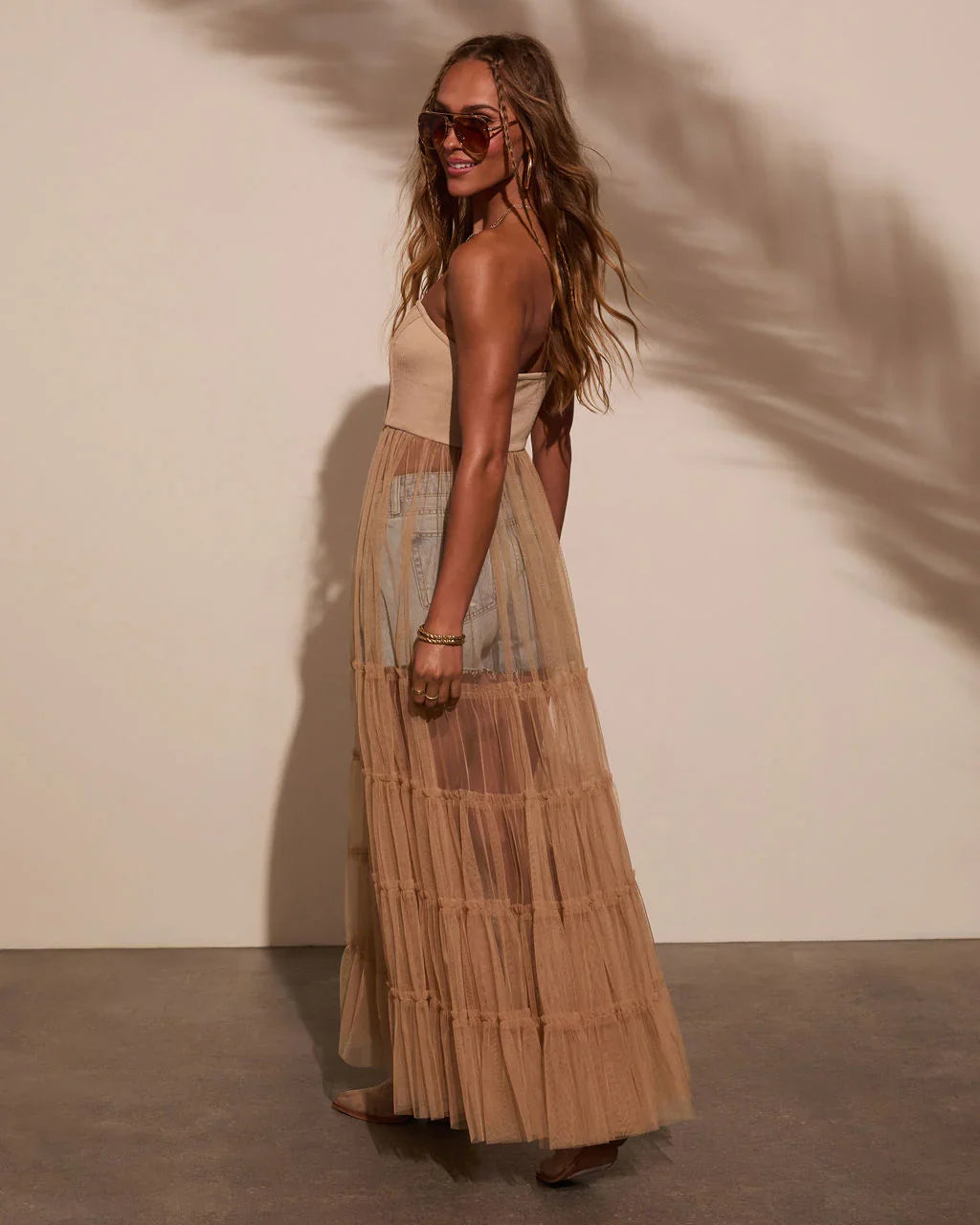 Starlet Corset Tulle Maxi Dress