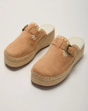 Esme Suede Platform Mule