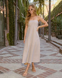 Wild Palms Herringbone Midi Dress