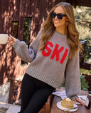 Ski Time Graphic Knit Sweater