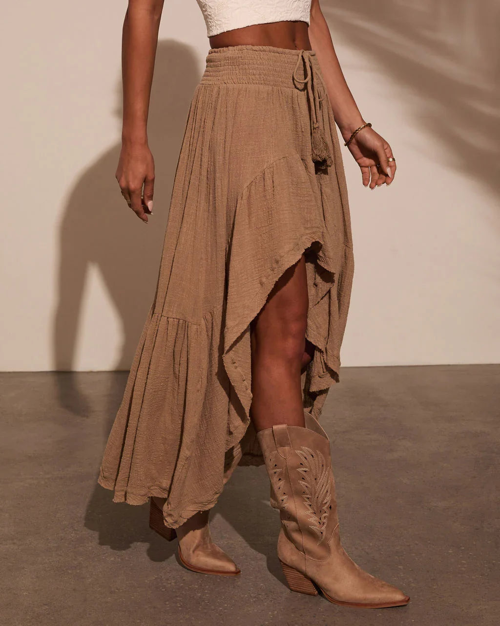 Harmonic High Low Maxi Skirt