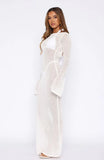 Malta Mermaids Long Sleeve Maxi Dress White