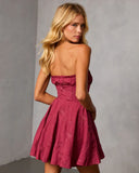 Elane Stitched Floral Mini Dress