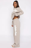 From The Archives Kenzie Wide Leg Sweatpants Moon