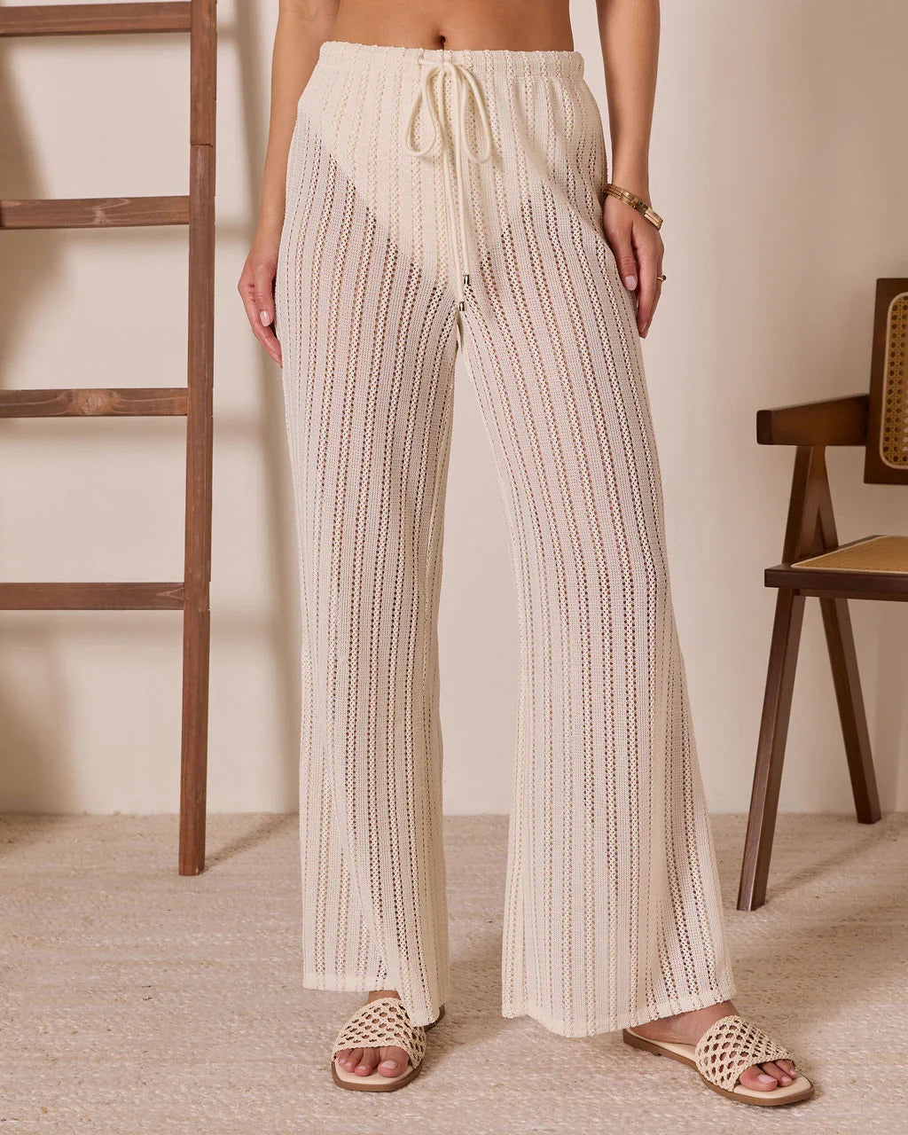 Gelato Please Open Knit Cover Up Pants