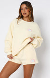 Keep Blooming Oversized Sweater Lemon