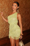 Balaeric Knit Mini Dress Salted Lime