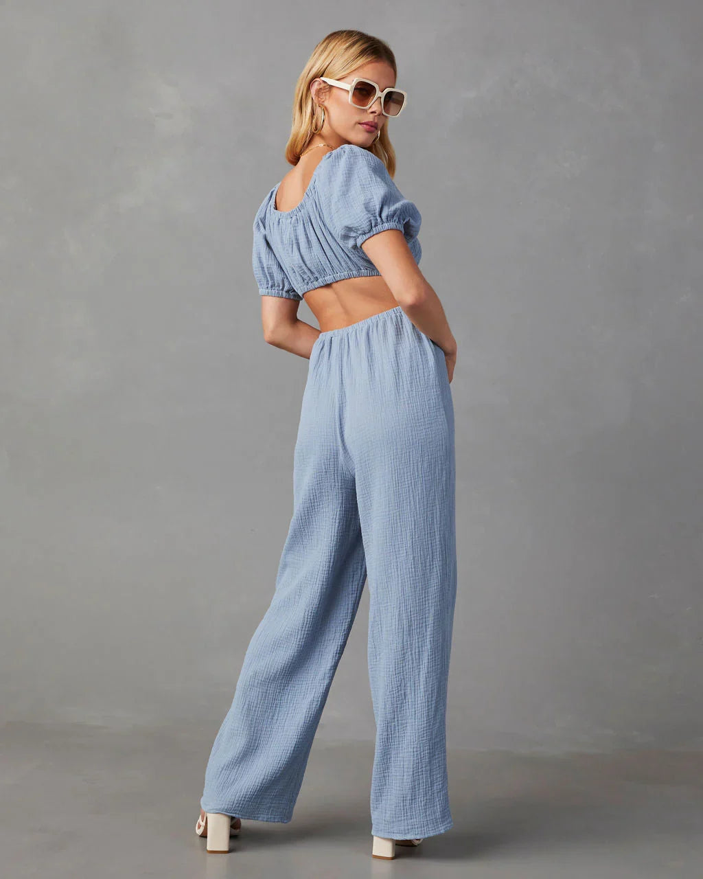 Jhene Cutout Short Sleeve Jumpsuit