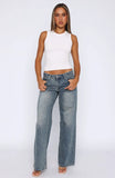 Chelsea Low Rise Straight Leg Jeans Brown Blue Acid
