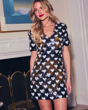 Darling Desire Heart Sequin Mini Dress