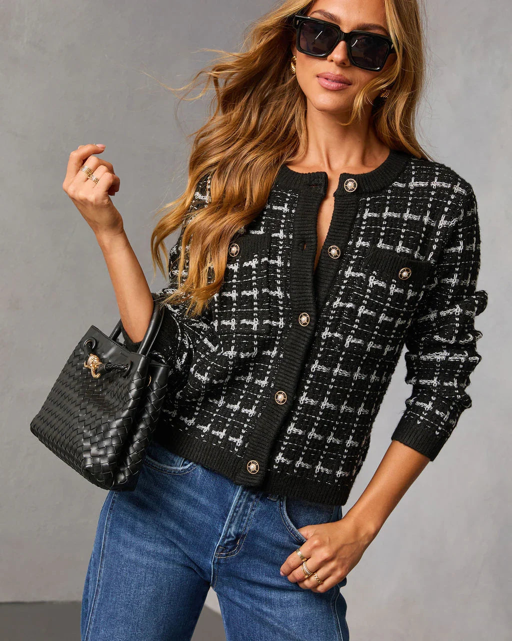 Ashwood Knit Tweed Cardigan