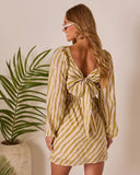 Glow Hour Striped Cutout Mini Dress