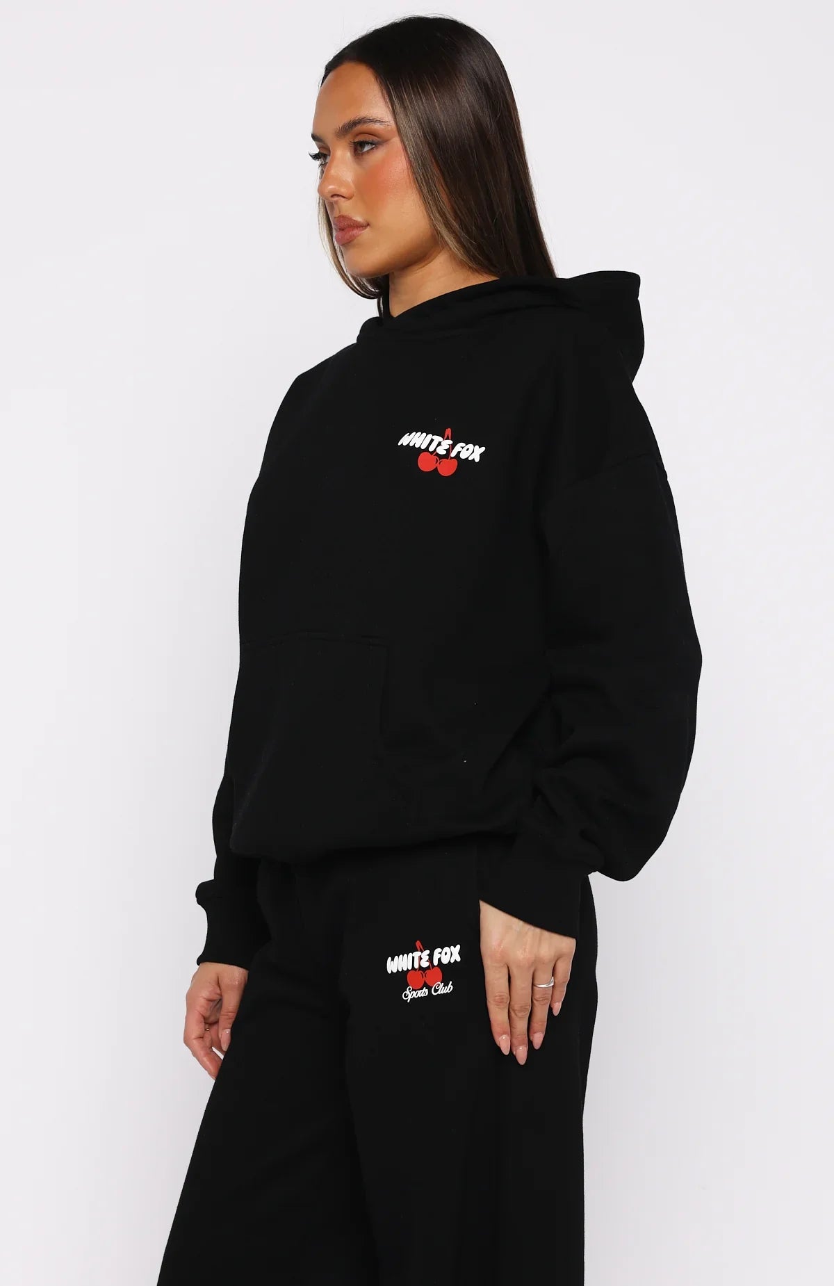 Club 14 Cassie Boxy Hoodie Black
