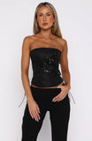 Martini Hour Strapless Bustier Black