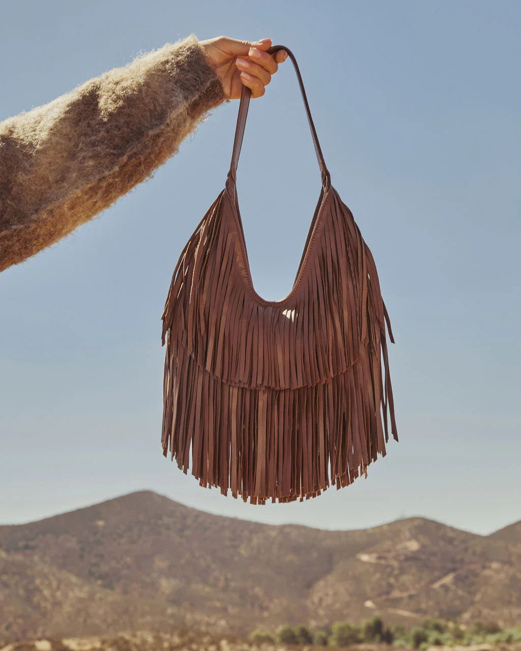 Amber Season Fringe Shoulder Bag