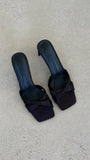 Kelsie Heels Black Satin
