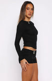 Hung Up On Me Booty Shorts Black