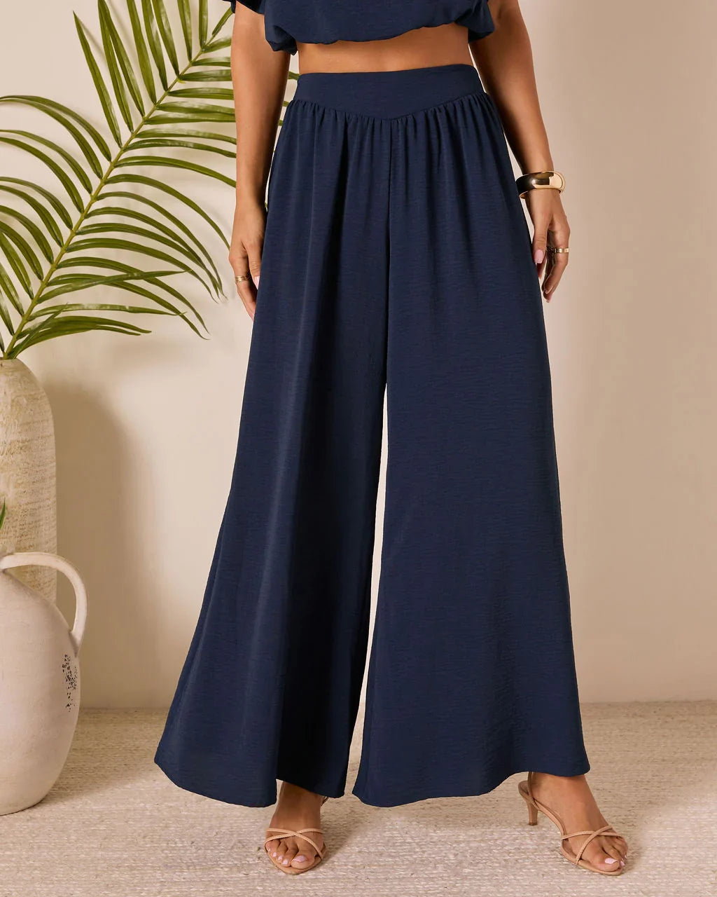 Island Sway Pleated Wide Leg Pants