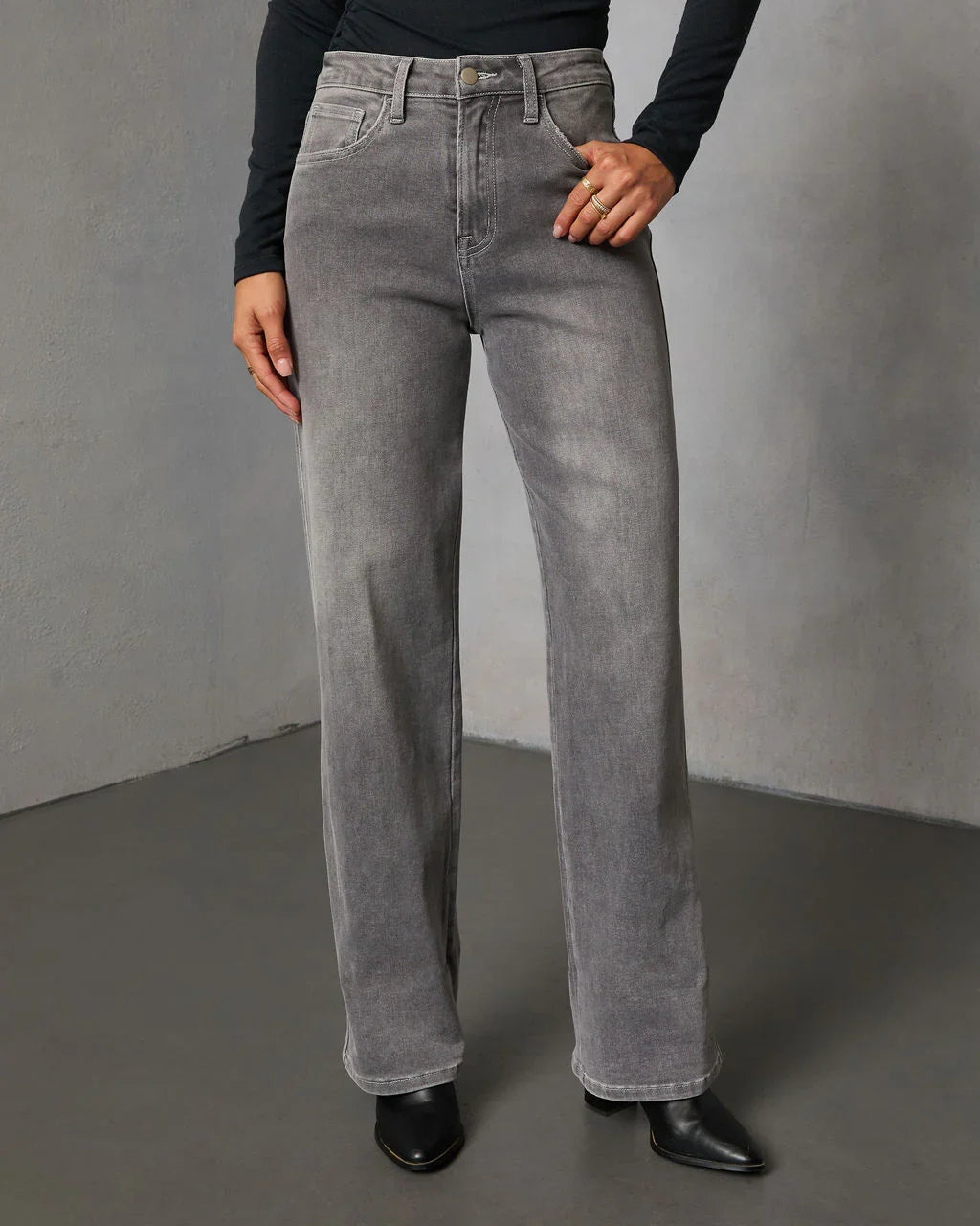 Amiri Super Stretch High Rise Straight Jeans