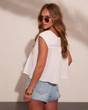 Prairie Angel Embroidered Cap Sleeve Top