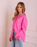 Liandra Twill Button Down Top