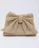 Timeless Shine Embellished Bow Clutch