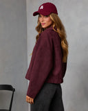 Plum Skies Suede Front Button Shirt Jacket