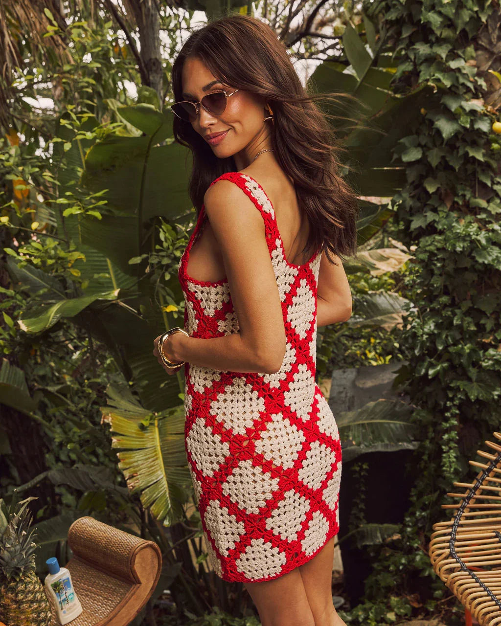 Sweet Getaway Crochet Mini Dress