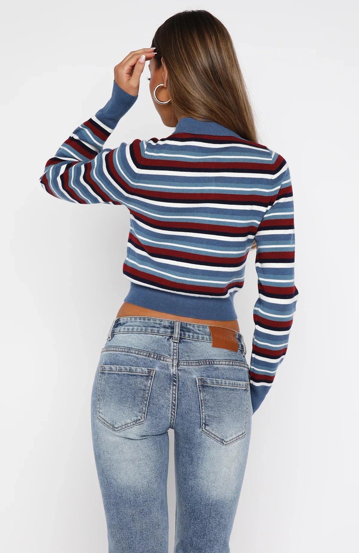 Inner Smile Stripe Knit Cardigan Skyline Borders