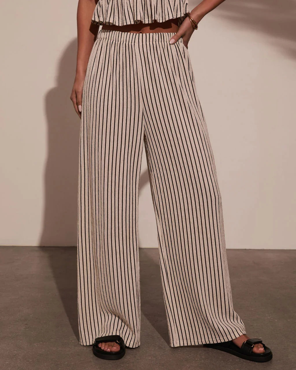Mystic Wanderer Striped Wide Leg Pants