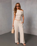 Home Base Draped Off The Shoulder Top