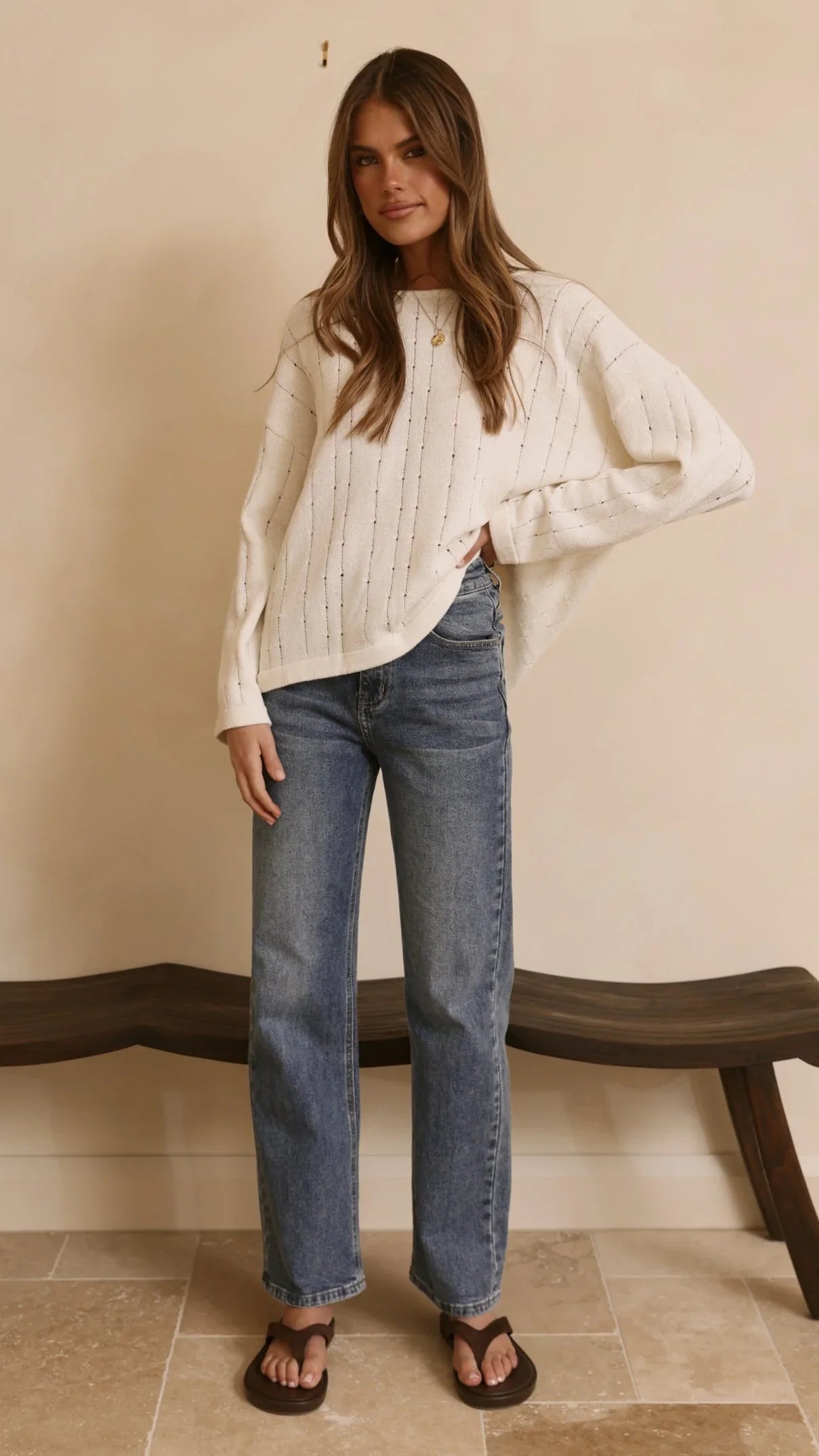 Mia Long Sleeve Top White