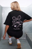 Love You Forever Oversized Tee Black