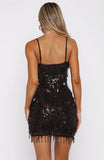 Decadent Daze Beaded Mini Dress Chocolate