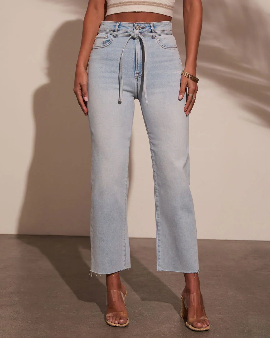 Fitzpatrick Super Stretch High Rise Belted Jeans