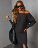 Rhodan Midi Off The Shoulder Sweater Dress